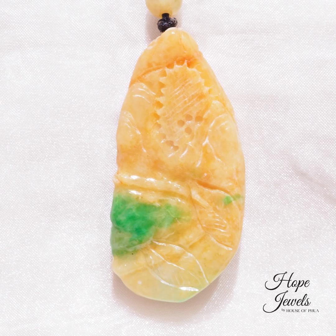 Scenery Jade Pendant with Certificate - Grade A Jadeite