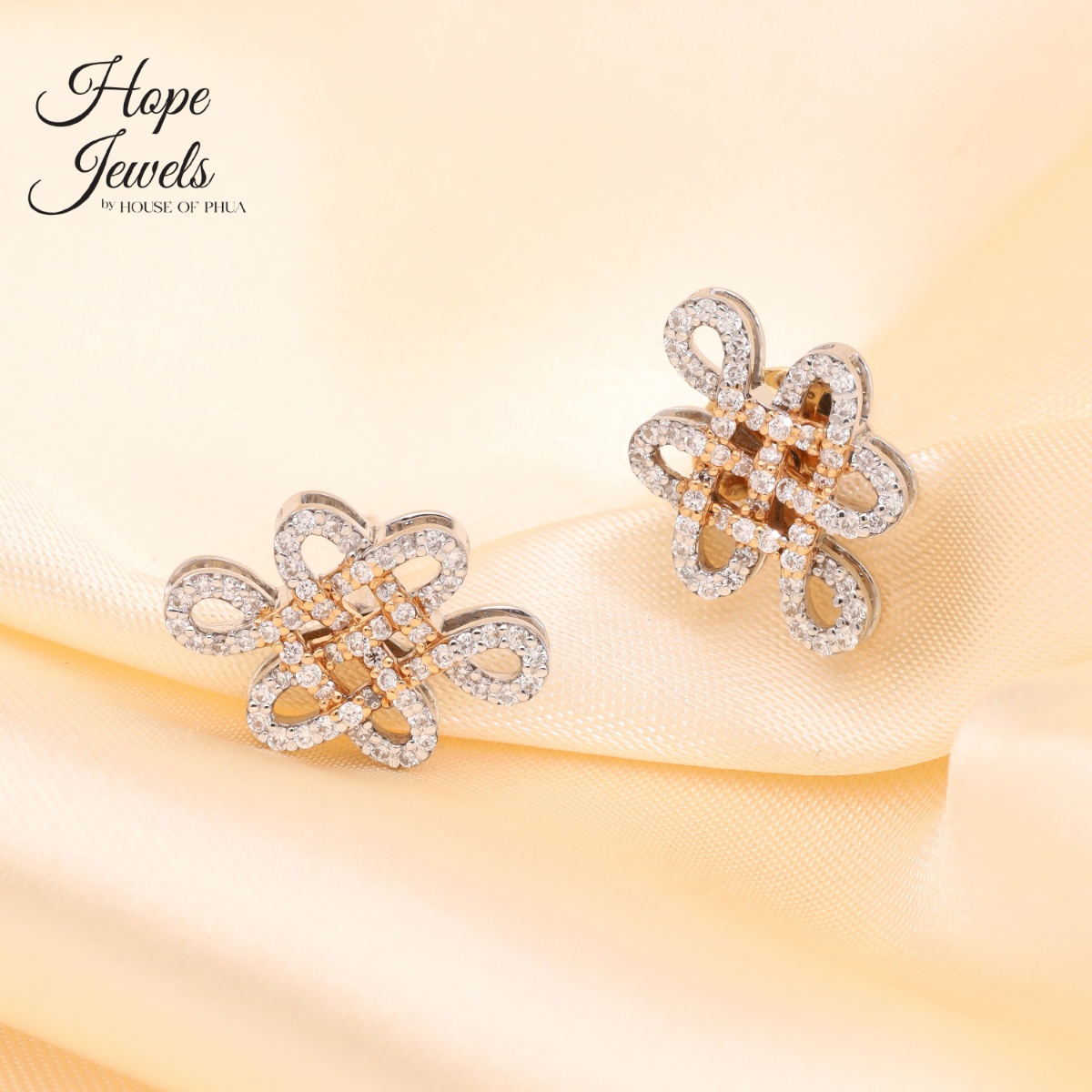 Hope Jewels Love Infinity Stud Earrings