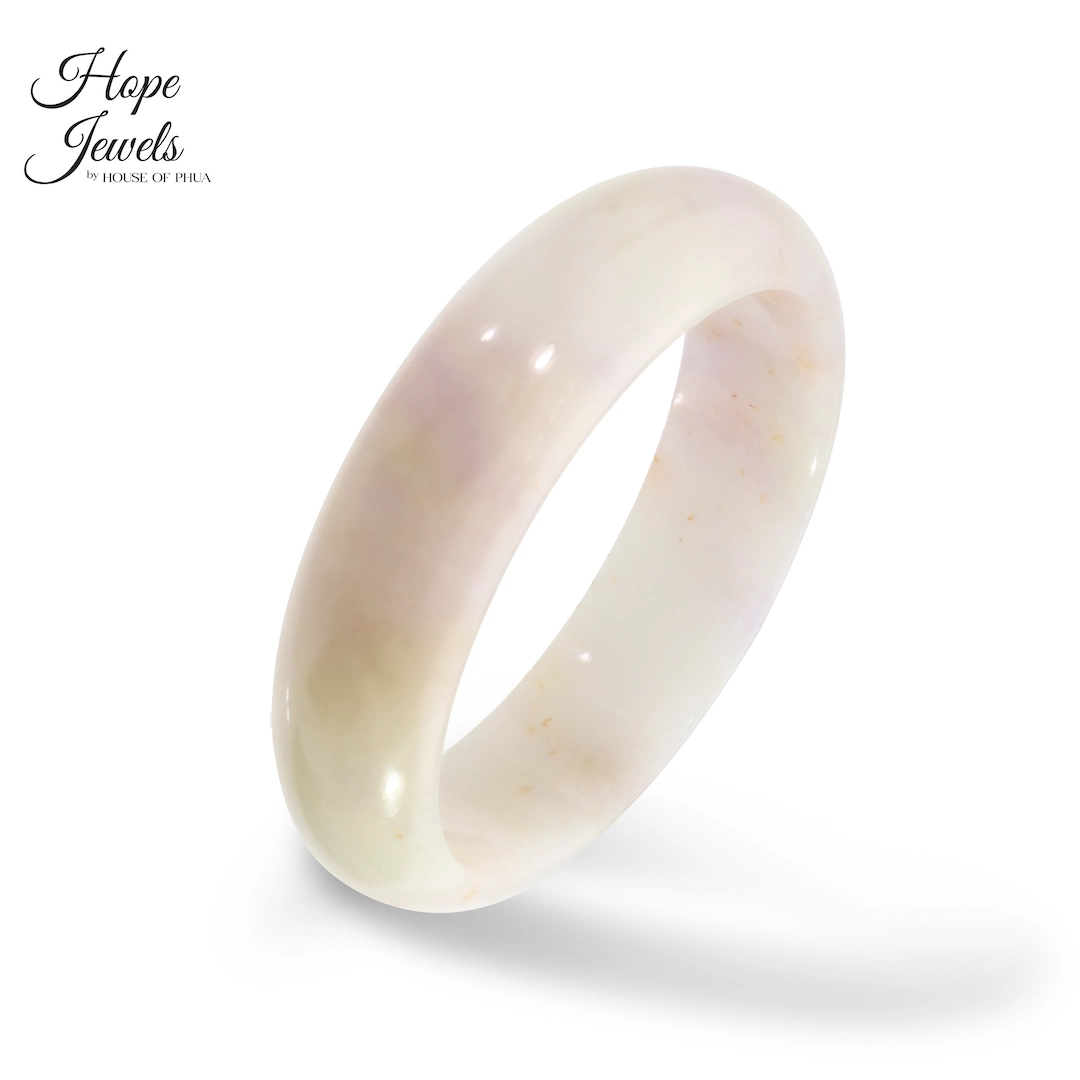 57.5mm Type A Brown Jadeite Round Bangle