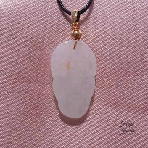 Leaf shape jade pendant, Grade A jadeite